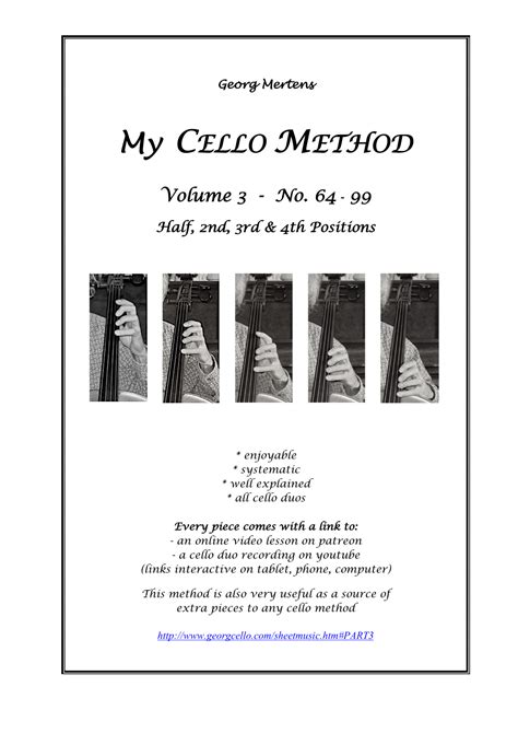 My CELLO METHOD Volume 3 - Shifting To Half, 2nd, 3rd & 4th Positions